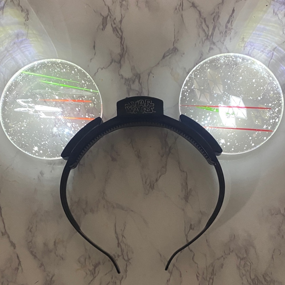 Rare Disney Star Wars Illuminated Ears Headband Official Vintage merchandise